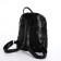 Women's backpack made of artificial leather with lightning, black color