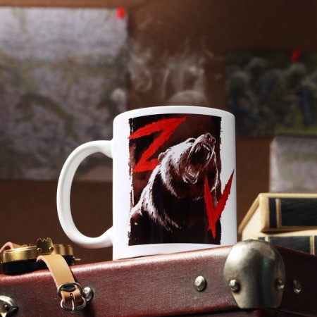 Mug with sublimation "ZV" Bear, 320 ml
