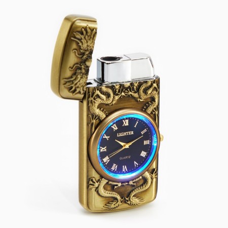 Gas lighter "Two dragons", piezo, with backlight, 1.8 x 3.2 x 7.4 cm-1