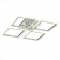Ceiling lamp EVOLED. Sle200412-04. QUTRO. 1x112 W, LED, 3000-6000K, 8064 LM, 55x55x7.5 cm, chromium color