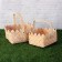 A set of wicker baskets, 2 pcs, a basket, natural, 21 × 16 × 22 cm, 17.5 × 12.5 × 17.5 cm