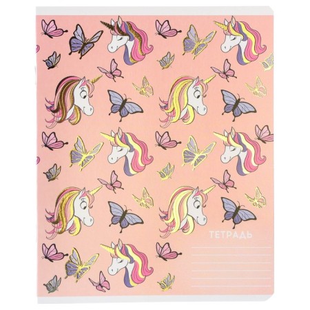 Notebook in a cage 24 sheets, 5 types of mix, embossing, cover coated cardboard, Minnie Mouse and unicorn-7