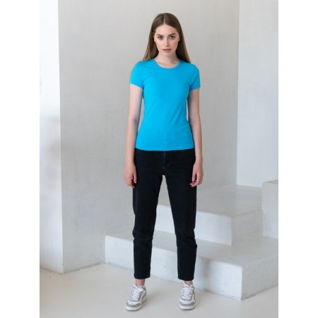 Female T -shirt, size 42, turquoise color-5