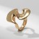 Ring metal "Trend" Mars, twisted, color gold, size 16