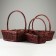 A set of baskets, 43x32x16/43 cm, 37x26x14/37 cm, 31x20x12/35 cm, 3 pcs, willow