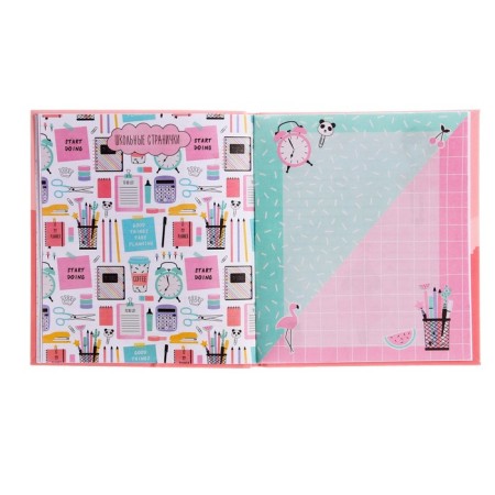 Notepad A6+, 64 sheets "My Secrets. Super Girl", integral cover, Soft Touch lamination, selective varnish, 80g/m2 block-4