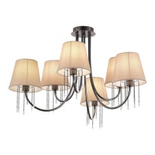 Ceiling EVOLUCE lamp. Sle1118-802-06. Alluria. 6x40 watts, E14, 70x70x43 cm, Black Cherrem