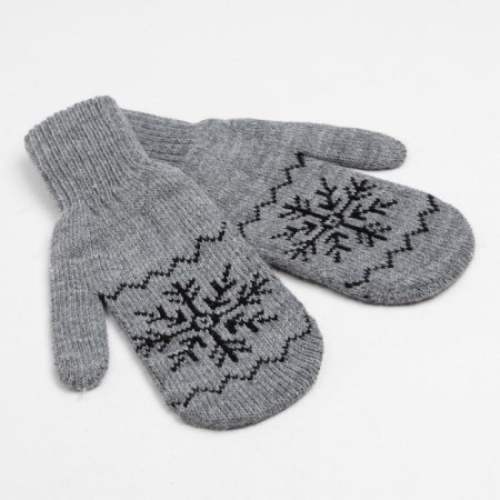 Women's mittens, gray color, size 18
