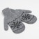 Women's mittens, gray color, size 18