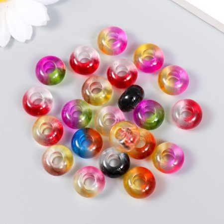 Beads for creativity plastic "Ranes translucent" colored 20 grams 0.8x1.4x1.4 cm