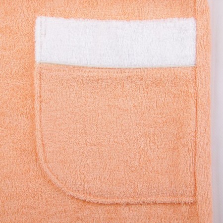 Women's bathrobe, size 56, white/peach, Makra-3