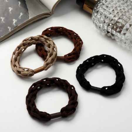 Hair elastic band "Mahrushka Sport Sport" Volumetric Weaving Tenderness, 5 cm, mix-1