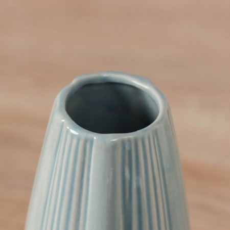 VAZA Ceramics Table "Solveig" Barrel, 17.5x6.5 cm, Blue-1