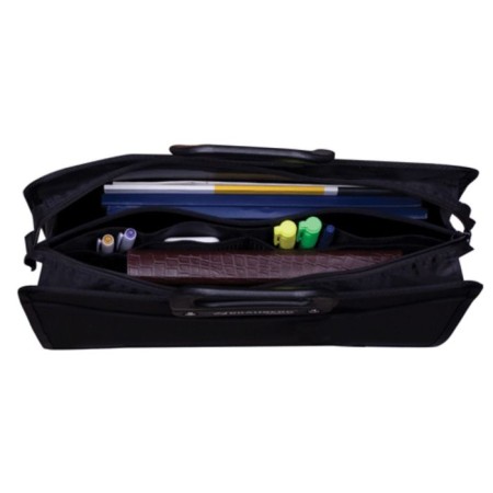 Plastic portfolio A4 BRAUBERG, 3 departments, 390 x 315 x 120 mm, on a zipper, black-2