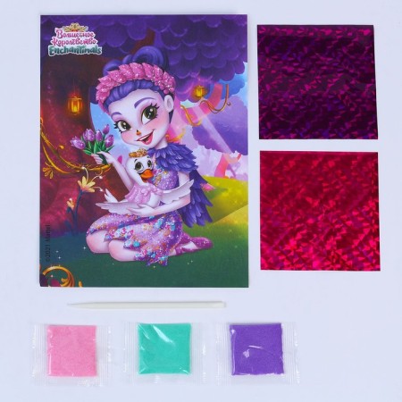 Set for children's creativity "Enchantimals" Application of sand and foil, 2 in 1, 17 × 23 cm-1