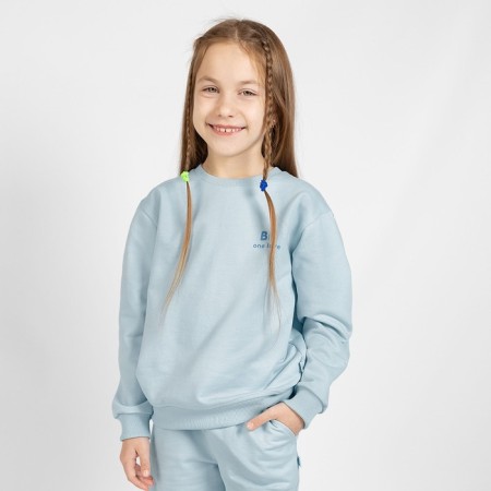 Svitshot for girls One Love Light, height 104 cm, light blue color