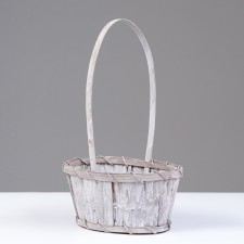Wicker basket, 18x15x10/26 cm, natural, bamboo