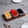 Menzhitsa "Wave", 3 pcs: 400 ml, wooden base, porcelain, Iran