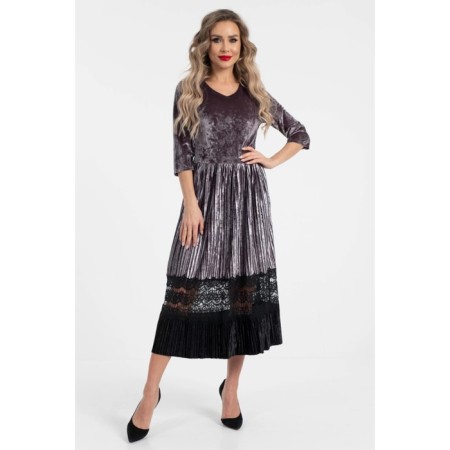 Women's dress, size 42, gray color-2
