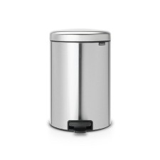 Brabantia Newcon bucket, plastic inner bucket, fpp, pedal, steel color, 20 liters