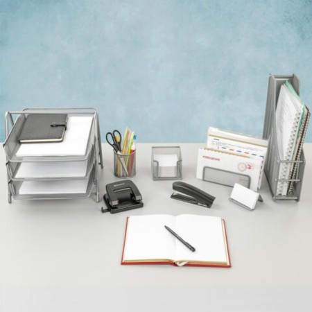 Set of desktop Brauberg "Germanium", 6 items, silver, metal, 237986-7