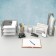 Set of desktop Brauberg "Germanium", 6 items, silver, metal, 237986