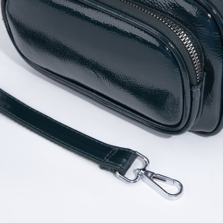 Bag Cross-Bodi with a zipper, green color-5