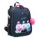 School backpack 38 x 30 x 16 cm, ergonomic back, Stavia "Fluffy", gray