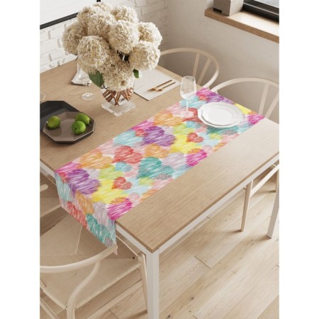 The path on the table "Variety of hearts", Oxford, size 40x145 cm