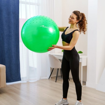 Fitball ONLYTOP D = 65 cm, 1000 g, semi -massage, MIX color-8