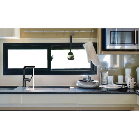 LEMARK URSUS LM7205BL kitchen mixer, single -leaf, spout length - 175 mm, black-2