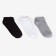 A set of male socks is 3 pairs, white, black, gray melange, size 27-29