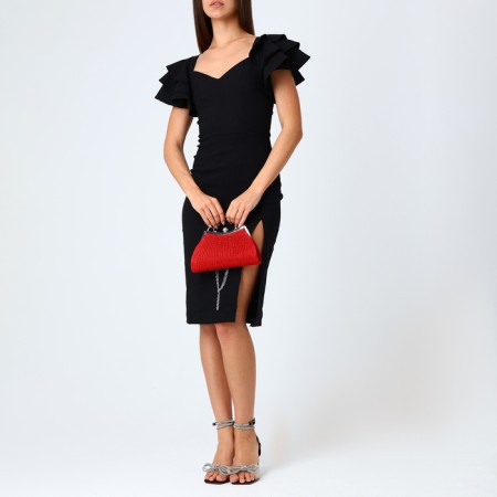 Female bag on the farmar, red color-7