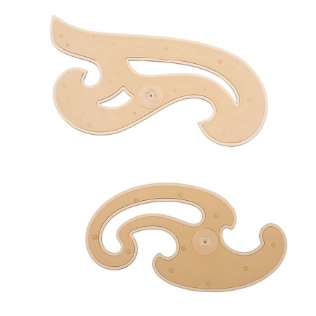 Set of patterns No. 2, 3 pieces, plastic, brown tinted-3