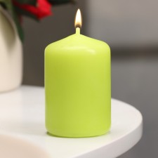 Candle - cylinder, 4 × 6 cm, 9 hours, pistachio