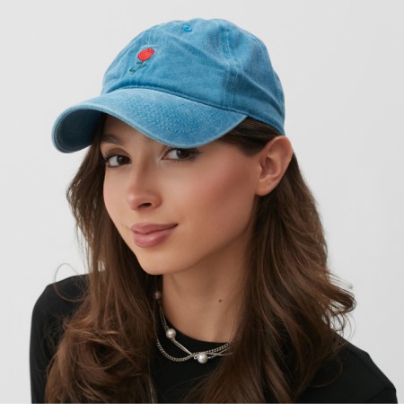 Women's cap "rose" Minaku, col. blue, rr 58
