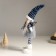 Interior doll "Angel in a gray-blue outfit, silver wings" 44 cm