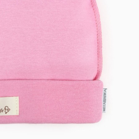 A cap for a girl, pink color, size 42-44-1