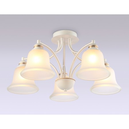 Ceiling chandelier Ambrella Light, Traditional, TR3050, 5HE27, white color, gold-3
