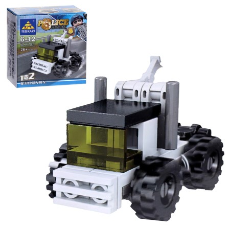 Block designer "Police transport", 10 types, mix-5