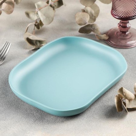 The dish "Clear day", 23 × 18 × 2.5 cm, blue color-1