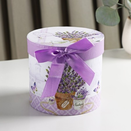 Ceramic mug in gift packaging "Bouquet of lavender", 320 ml, lilac color-5