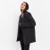 Women's jacket with a cut on the back mist size s-m, black color