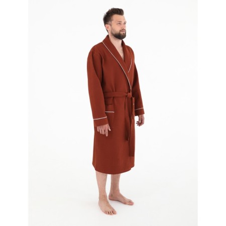 Male robe, Schalka+Kant, size 48, chocolate color, waffle-1