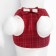 A set with a soft cliff "cells", size m, leash, 120 x 1.5 cm, og 34-66 cm, red