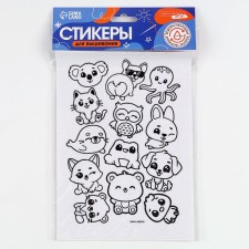 Водорастворимый стикер для вышивания "Зверята", 15*21 см