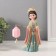 Souvenir Polystone Light "Girl in a kimono with a flashlight" Green 1xlr41 7.6x14x22 cm