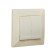 Luazon Lighting "Antei" switch, 10 A, 2 keys, hidden, beige