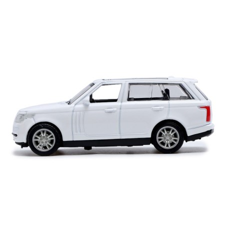 Metal jeep machine, inertial, scale 1:43, white color-1