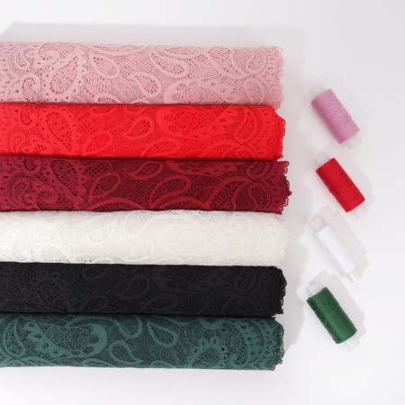 Lace elastic fabric, 230 mm × 2.7 ± 0.5 m, red color-3